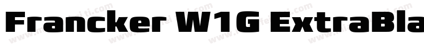 Francker W1G ExtraBlack字体转换